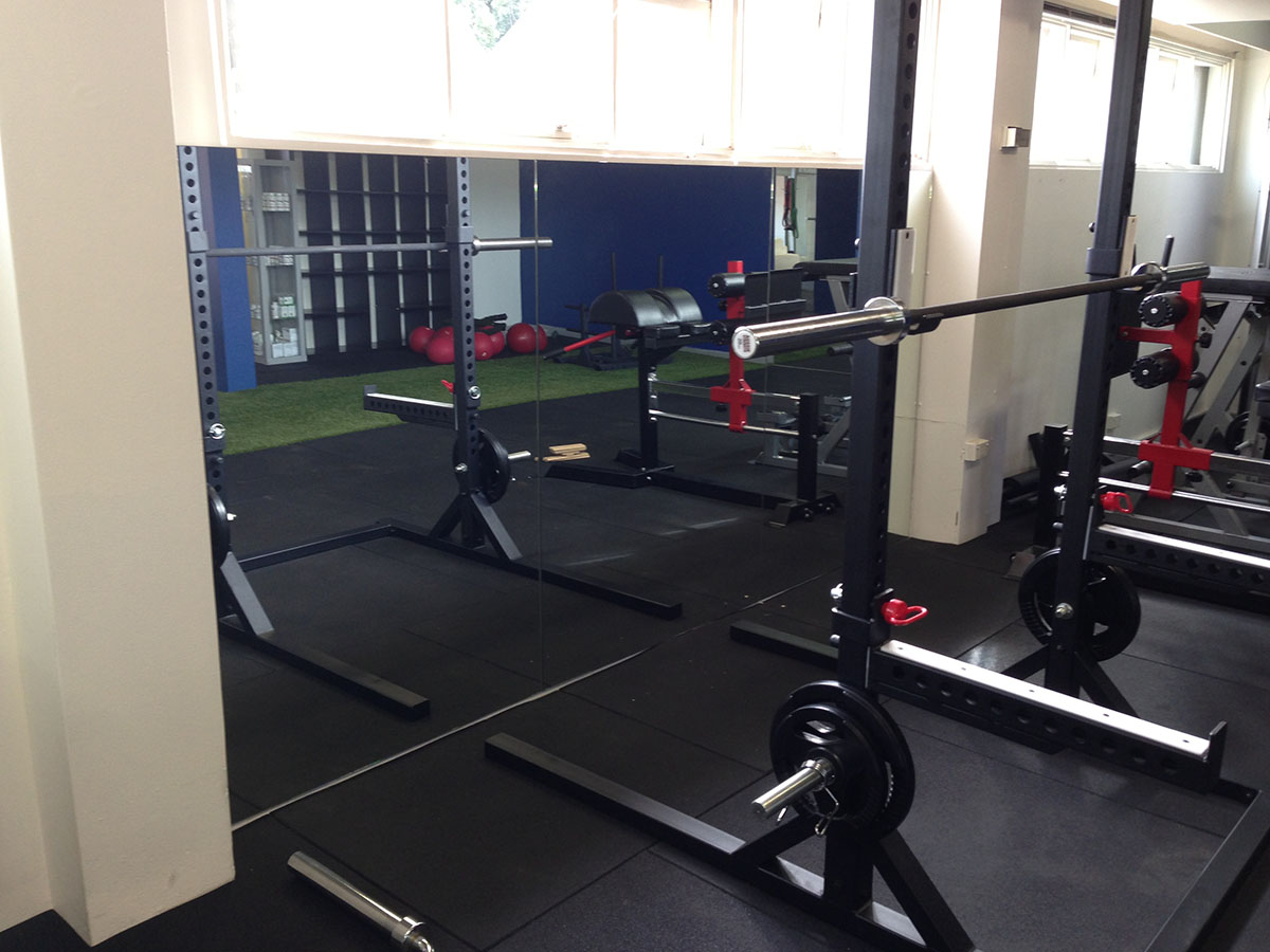 Gym mirror for weight Training area. Pro Path Fitness. Double Bay